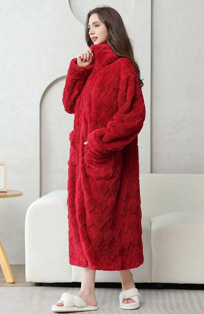 Robe De Chambre Polaire Femme Avec Fermeture Eclair | POLAIRE studio®