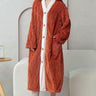 Robe De Chambre Polaire Femme Boutonnée | POLAIRE studio® ORANGE / M