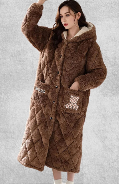 Robe De Chambre Polaire Femme Originale | Polaire Studio MARRON / M