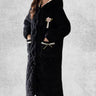 Robe De Chambre Polaire Femme Originale | Polaire Studio NOIR / M