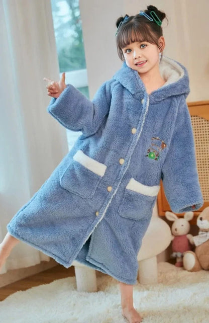 Robe De Chambre Polaire Fille | POLAIRE studio® BLEU / 5