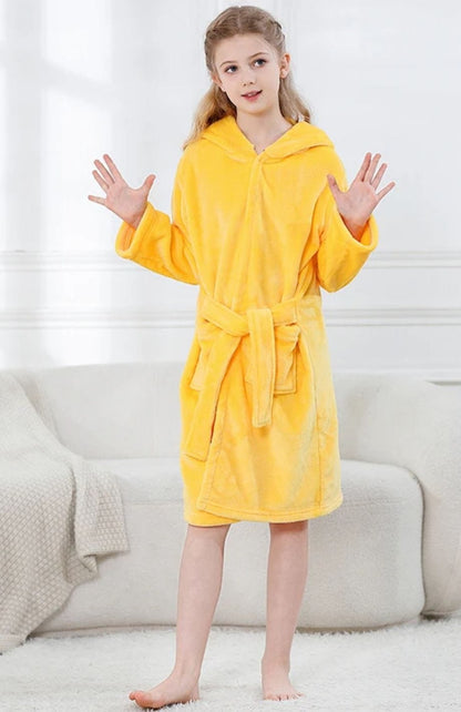 Robe De Chambre Polaire Fillette | POLAIRE studio® CANARD / 6-7 ANS