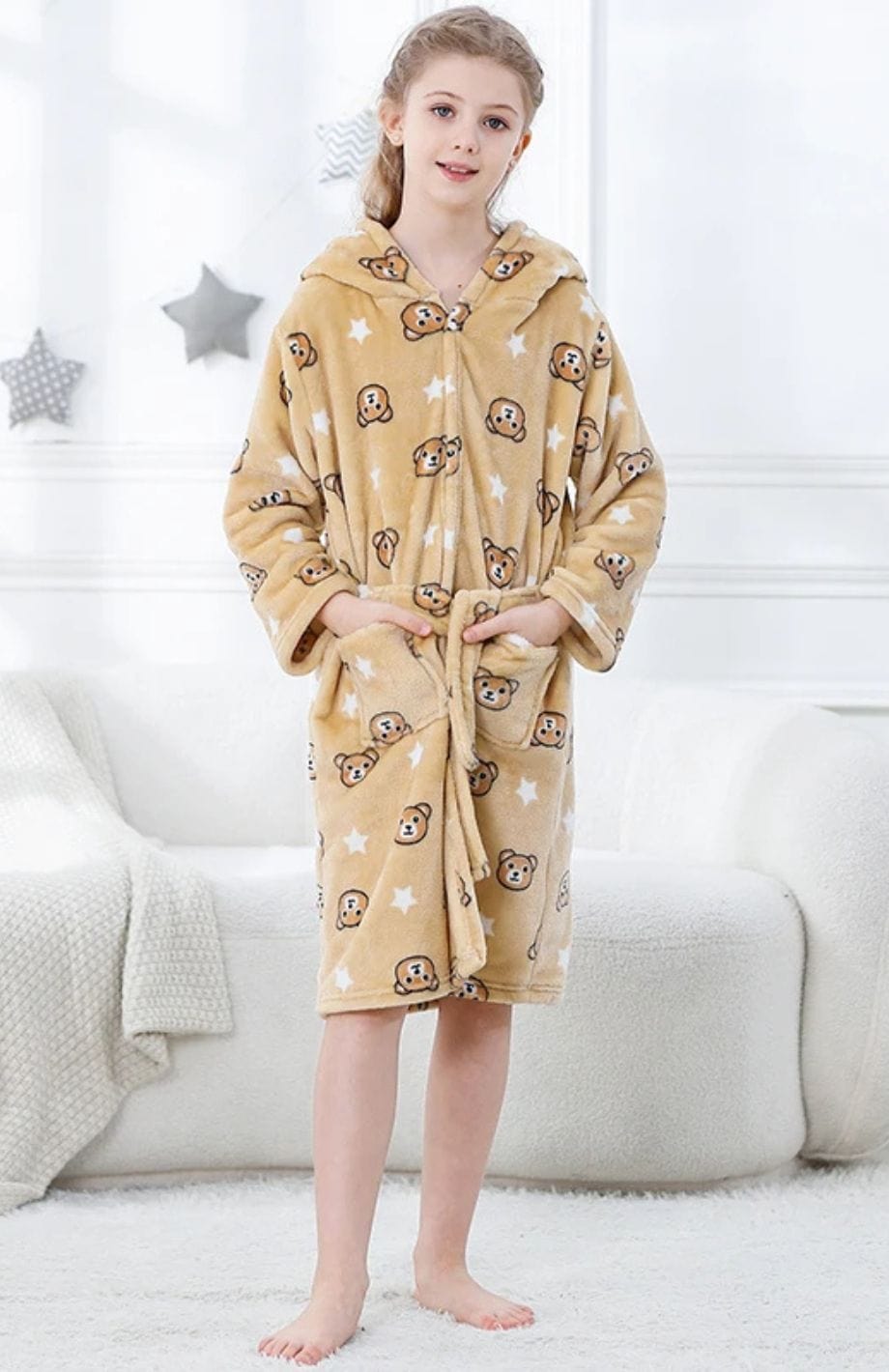 Robe De Chambre Polaire Fillette | POLAIRE studio® OURS / 6-7 ANS