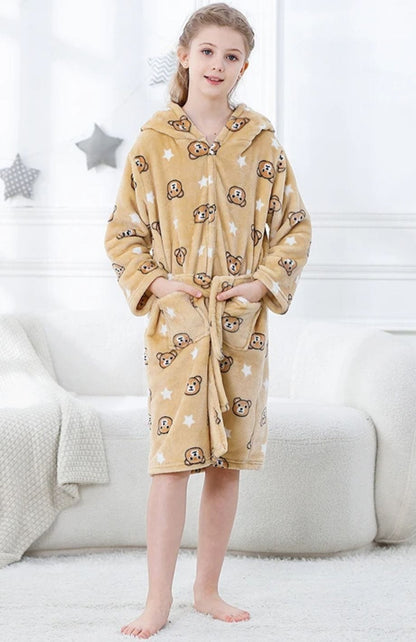 Robe De Chambre Polaire Fillette | POLAIRE studio® OURS / 6-7 ANS