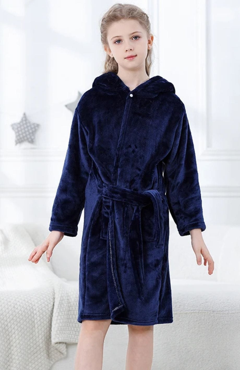 Robe De Chambre Polaire Fillette | POLAIRE studio® REQUIN / 6-7 ANS