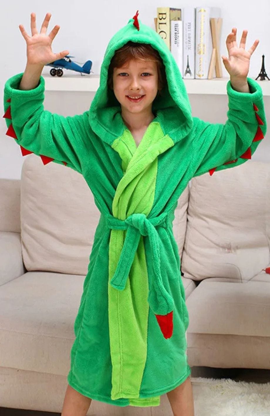 Robe De Chambre Polaire Garçon | POLAIRE studio® VERT / 8-10 ANS