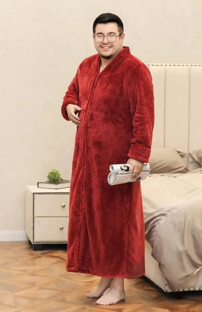 Robe De Chambre Polaire Homme Grande Taille | POLAIRE studio® BORDEAUX / M (40-60Kg)