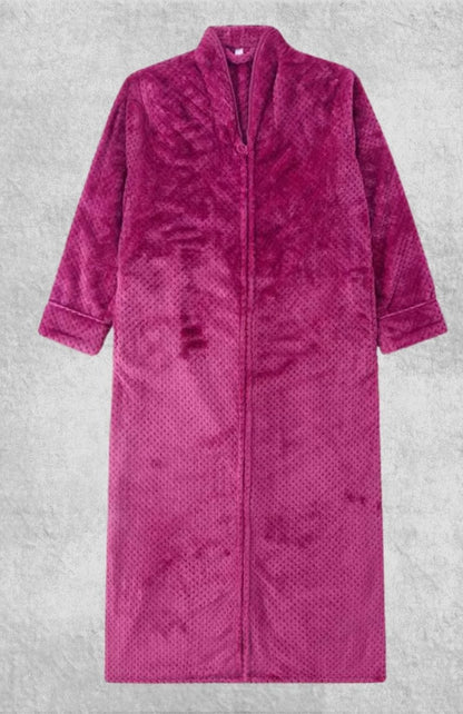 Robe De Chambre Polaire Homme Grande Taille | POLAIRE studio® ROSE ROUGE / M (40-60Kg)