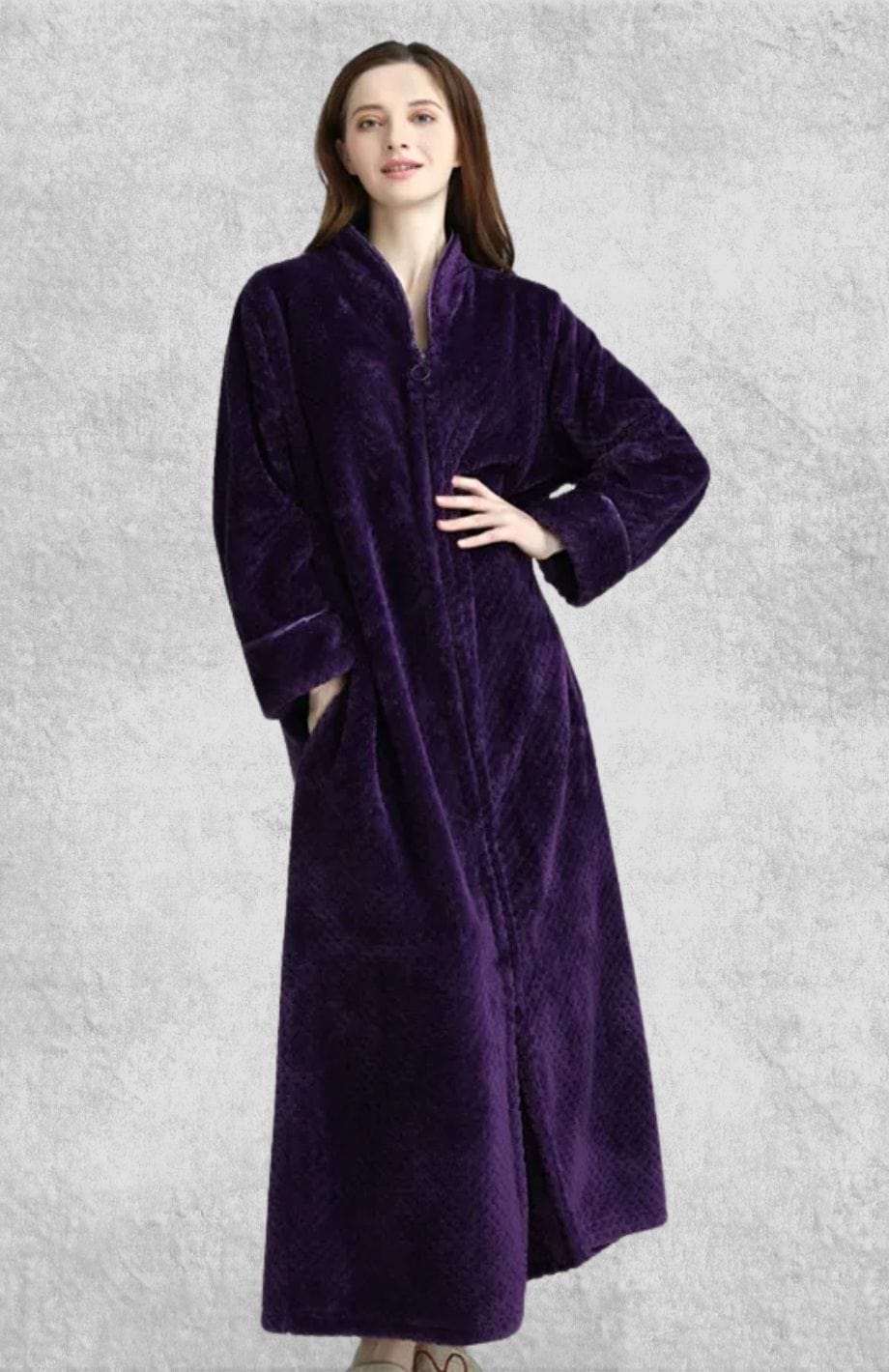 Robe De Chambre Polaire Zippée Femme | Polaire Studio