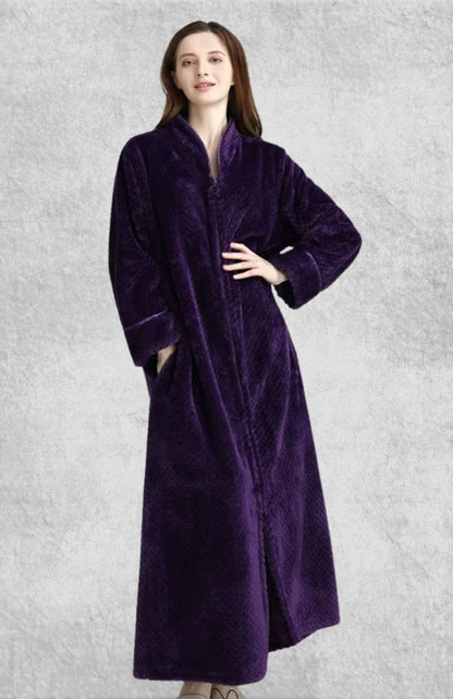 Robe De Chambre Polaire Zippée Femme | Polaire Studio