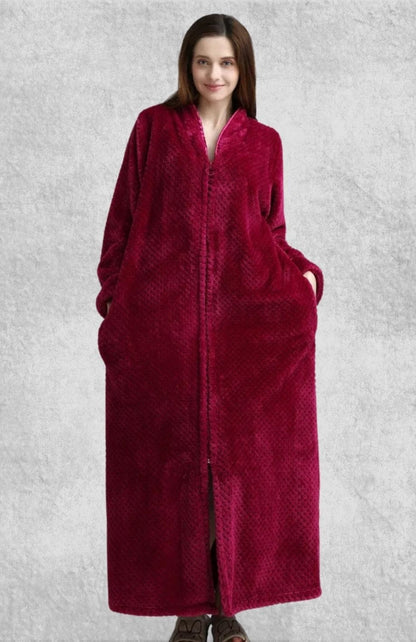 Robe De Chambre Polaire Zippée Femme | Polaire Studio