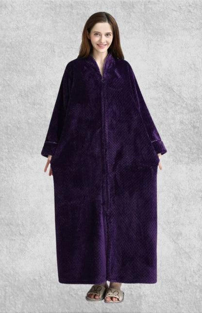 Robe De Chambre Polaire Zippée Femme | Polaire Studio