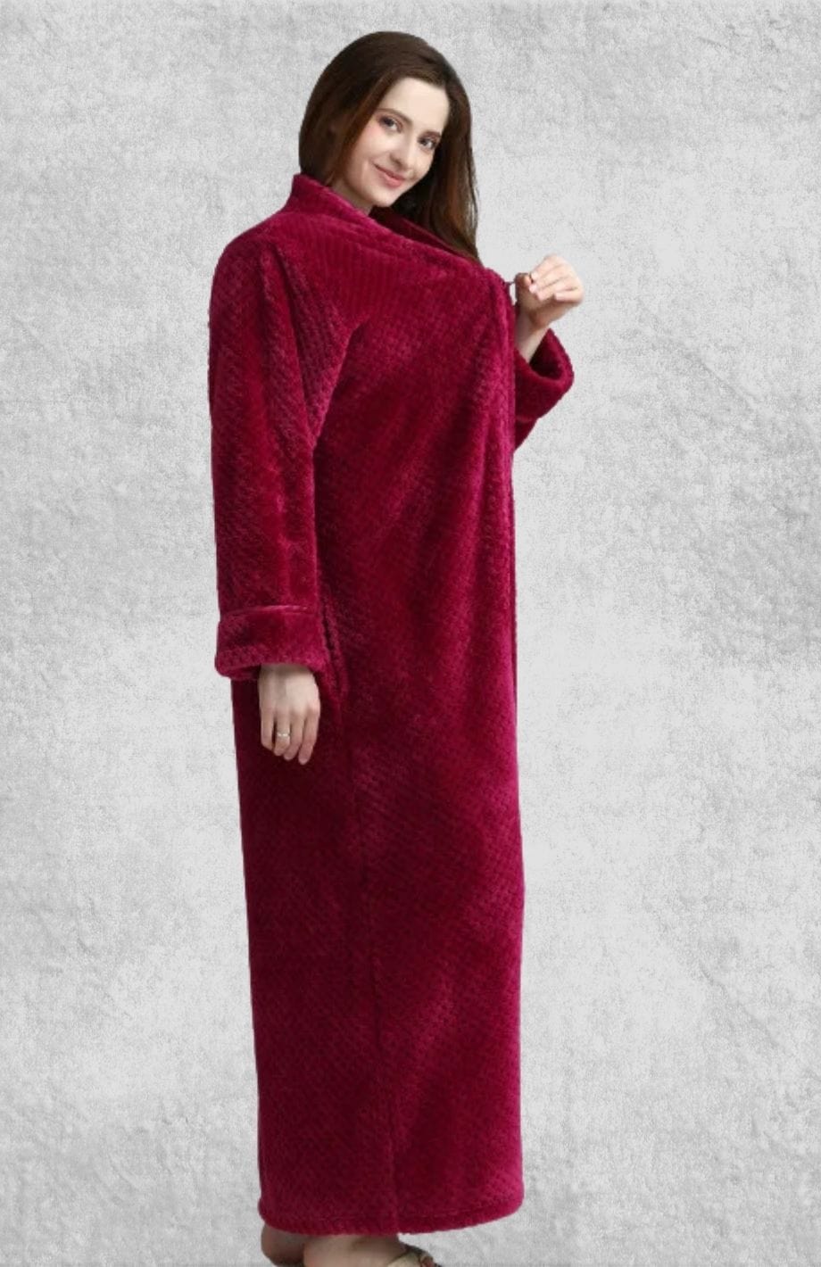 Robe De Chambre Polaire Zippée Femme | Polaire Studio