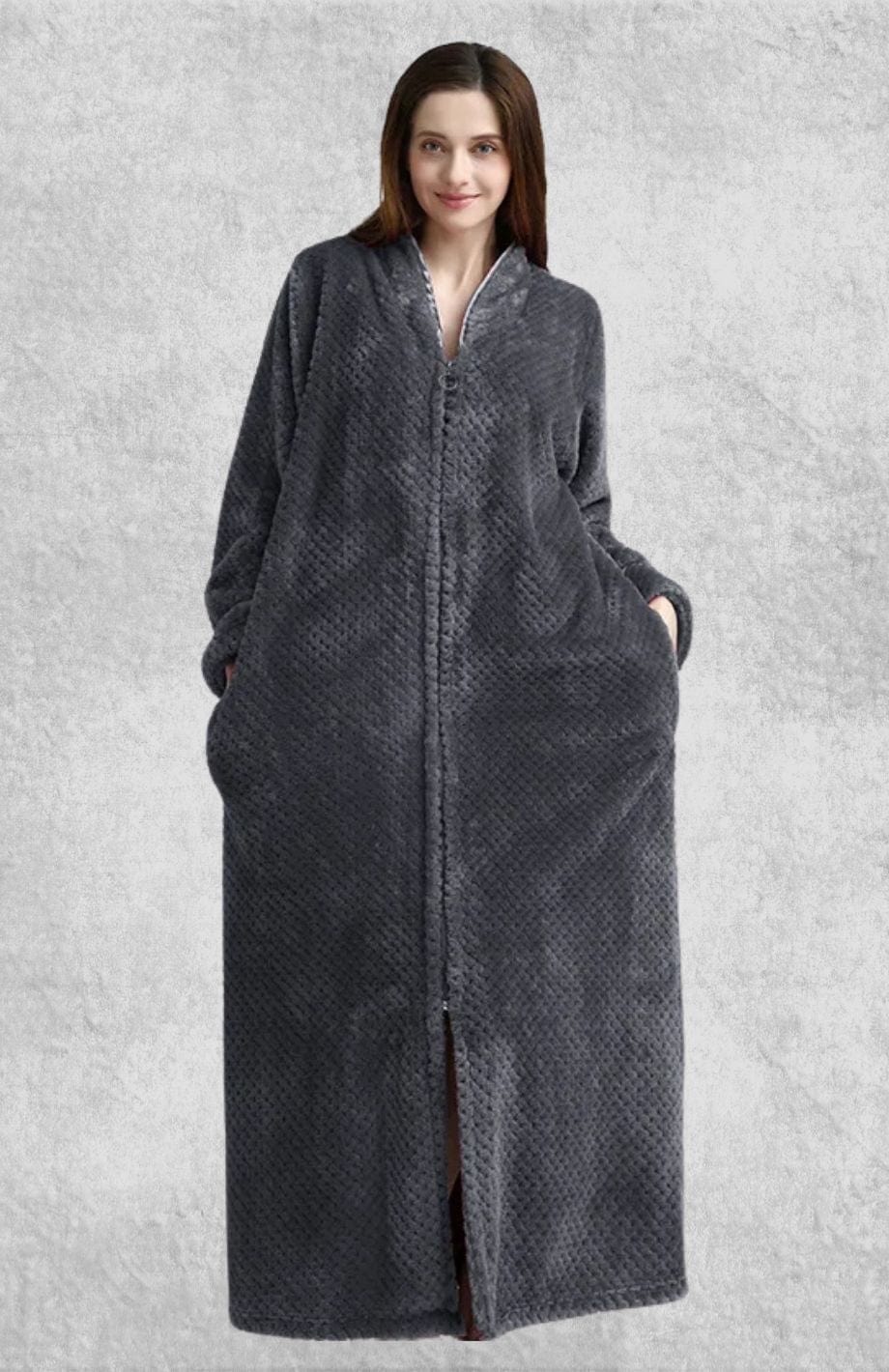 Robe De Chambre Polaire Zippée Femme | Polaire Studio GRIS / M