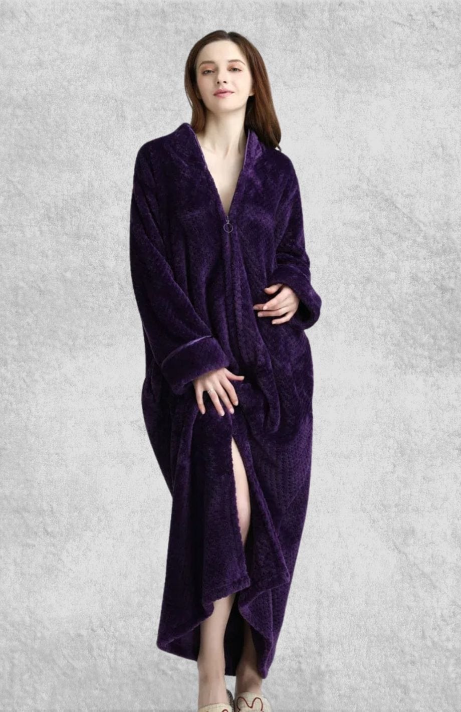 Robe De Chambre Polaire Zippée Femme | Polaire Studio VIOLET / M