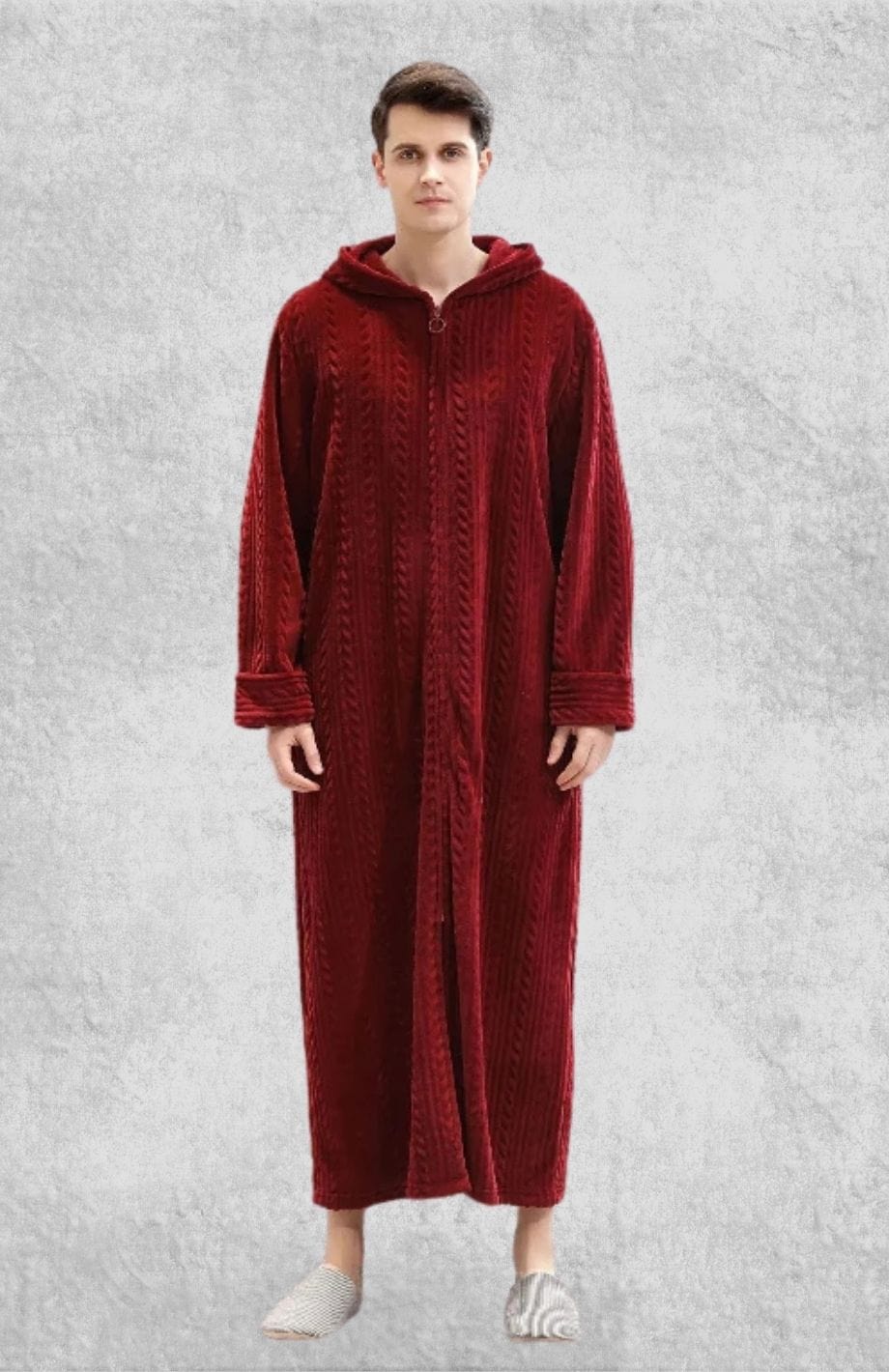 Robe De Chambre Polaire Zippée | Polaire Studio ROUGE BORDEAUX / M