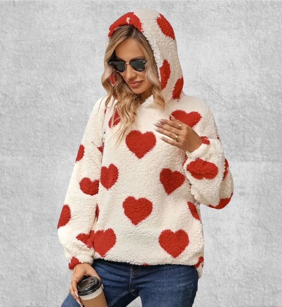 Sweat Capuche Polaire Femme | Polaire Studio ROUGE / S