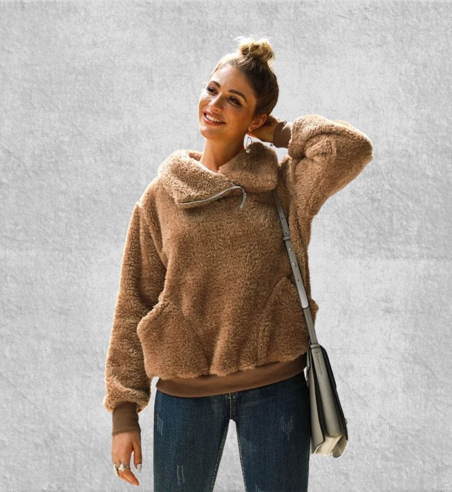 Sweat Doublé Polaire Femme | Polaire Studio MARRON / S