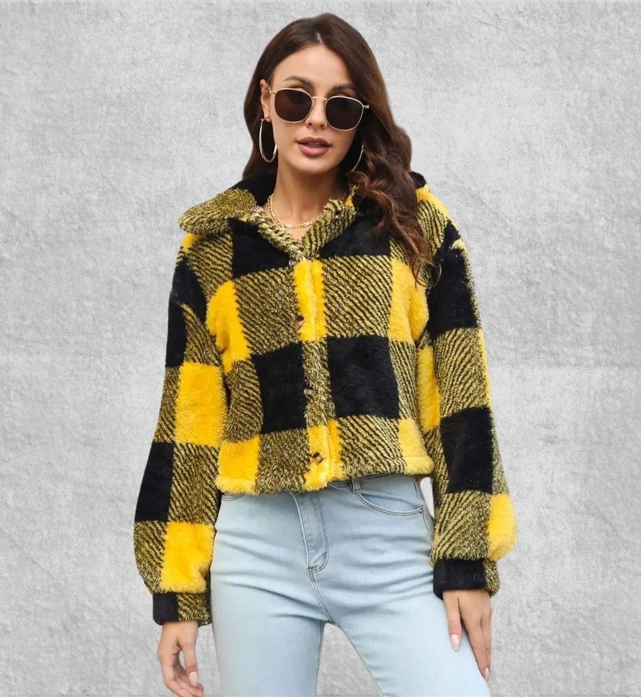 Sweat Peluche Femme | Polaire Studio JAUNE / S