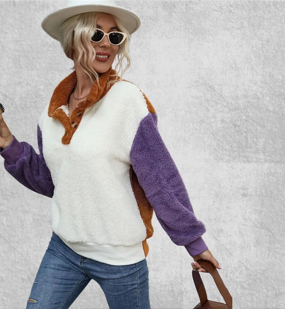 Sweat Plaid Polaire Femme | Polaire Studio