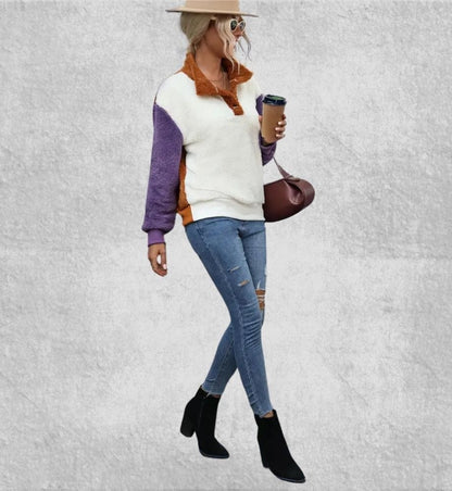 Sweat Plaid Polaire Femme | Polaire Studio