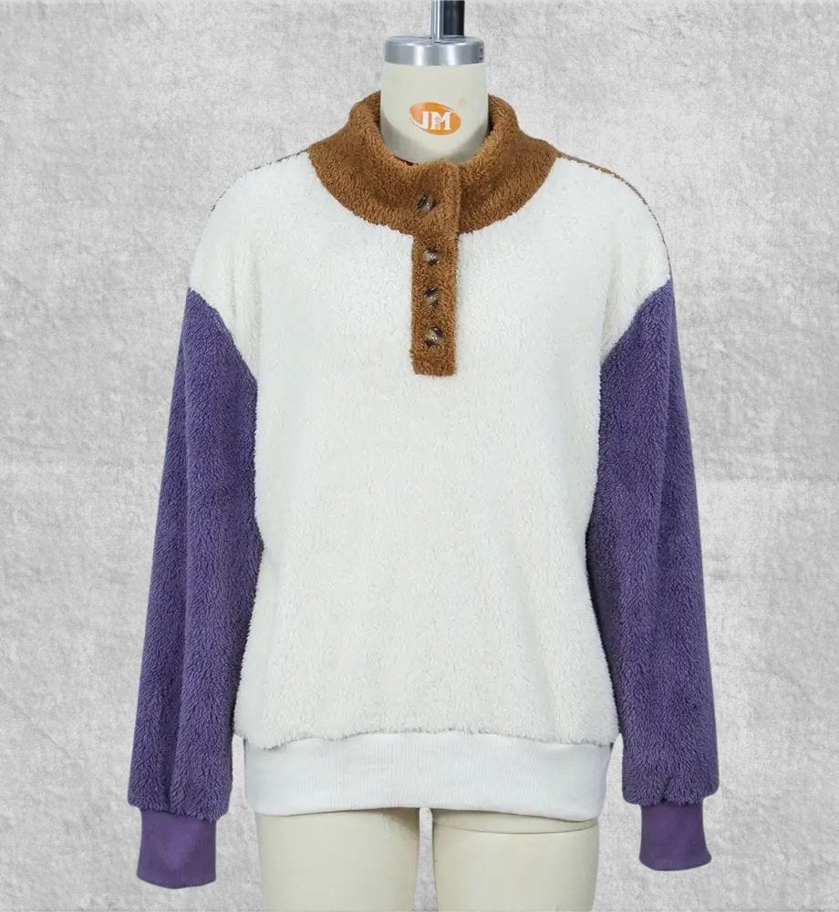 Sweat Plaid Polaire Femme | Polaire Studio