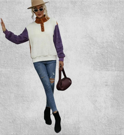 Sweat Plaid Polaire Femme | Polaire Studio