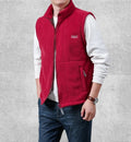 Veste Polaire Homme Sans Manche | Polaire Studio ROUGE / XS